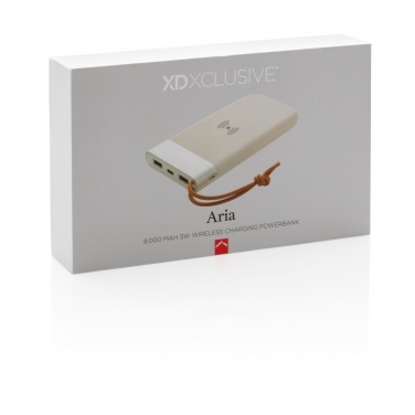 Logotrade mainoslahjat ja liikelahjat tuotekuva: Aria 8000 mAh 5 W:n langaton varavirtalähde